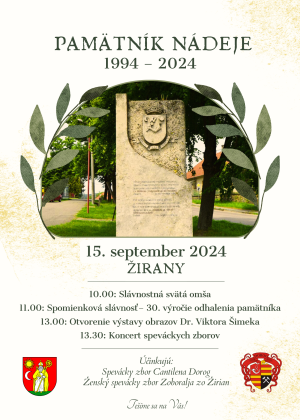 POZVÁNKA – SPOMIENKOVÁ SLÁVNOSŤ