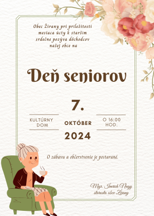 POZVÁNKA NA DEŇ SENIOROV
